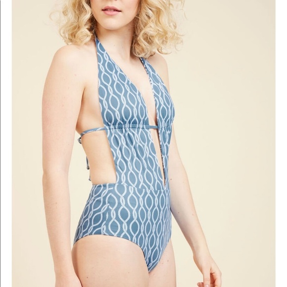MODCLOTH Seaside Reversible One-Piece Swimsuit 2x - Picture 1 of 7